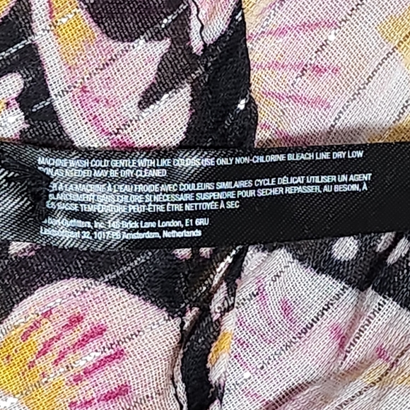 BY ANTHROPOLOGIE Cutout Maxi Dress Womens Medium Black Boho Metallic Resort - Picture 12 of 12